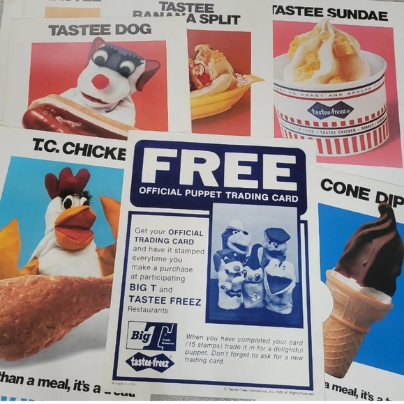 HUGE Lot RARE Vintage 70s Retro Tastee Freez Advertising Poster Banner Signs Ads - Picture 5 of 7